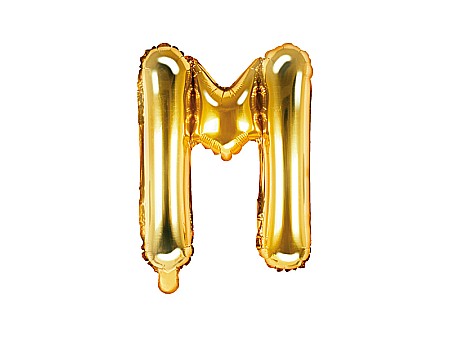 Baloane de Craciun si An Nou - PD BALON FOLIE ALUMINIU Letter "M", 35cm, gold FB2M-M-019