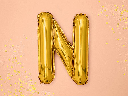 PD BALON FOLIE ALUMINIU Letter "N", 35cm, gold FB2M-N-019 [3]