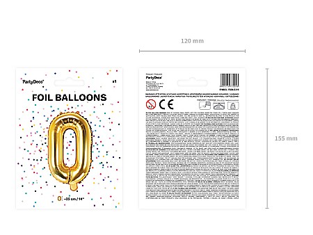 PD BALON FOLIE ALUMINIU Letter "O", 35cm, gold FB2M-O-019 [4]