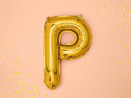 PD BALON FOLIE ALUMINIU Letter "P", 35cm, gold FB2M-P-019 [1]