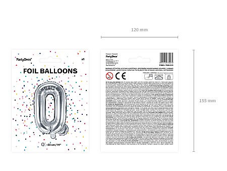 PD BALON FOLIE ALUMINIU Letter "Q", 35cm, silver FB2M-Q-018 [2]