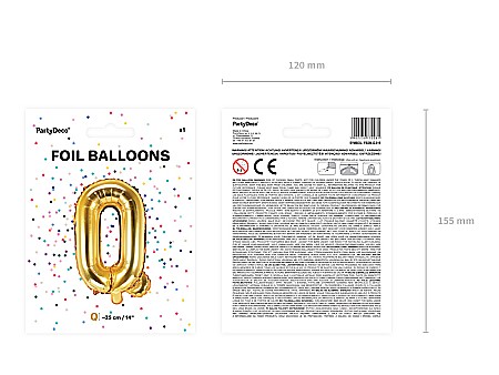 PD BALON FOLIE ALUMINIU Letter "Q", 35cm, gold FB2M-Q-019 [2]