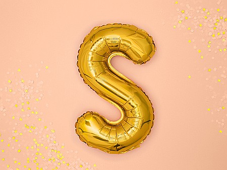 PD BALON FOLIE ALUMINIU Letter "S", 35cm, gold FB2M-S-019 [3]