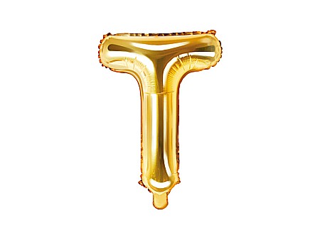 Baloane de Craciun si An Nou - PD BALON FOLIE ALUMINIU Letter "T", 35cm, gold FB2M-T-019