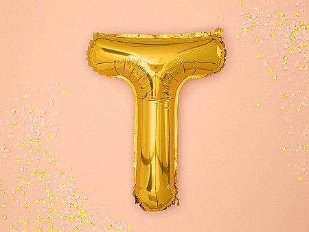 PD BALON FOLIE ALUMINIU Letter "T", 35cm, gold FB2M-T-019 [2]