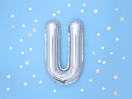 PD BALON FOLIE ALUMINIU Letter "U", 35cm, silver FB2M-U-018 [1]