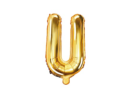 Baloane de Craciun si An Nou - PD BALON FOLIE ALUMINIU Letter "U", 35cm, gold FB2M-U-019