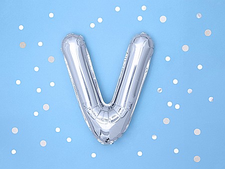 PD BALON FOLIE ALUMINIU Letter "V", 35cm, silver FB2M-V-018 [1]