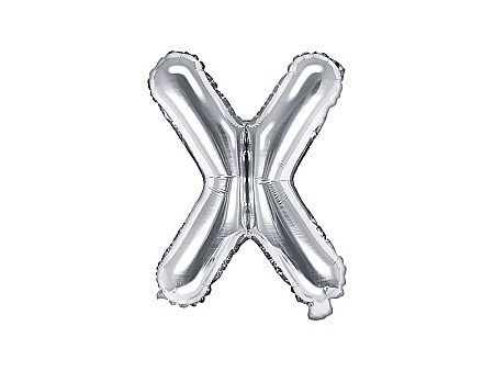 Baloane de Craciun si An Nou - PD BALON FOLIE ALUMINIU Letter "X", 35cm, silver FB2M-X-018