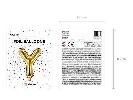 PD BALON FOLIE ALUMINIU Letter "Y", 35cm, gold FB2M-Y-019 [2]