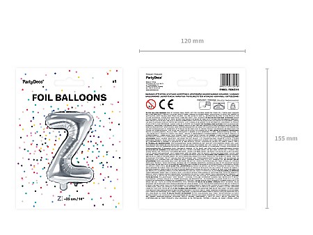PD BALON FOLIE ALUMINIU Letter "Z", 35cm, silver FB2M-Z-018 [2]