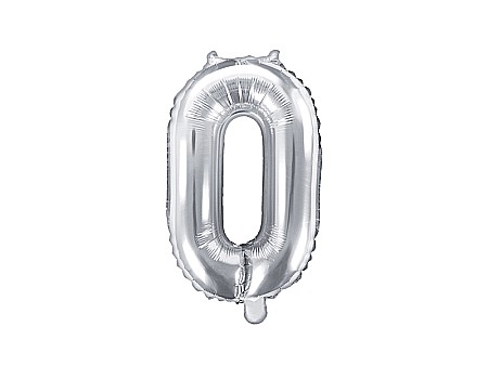 ARTICOLE PARTY - PD BALON FOLIE ALUMINIU Number "0", 35cm, silver FB10M-0-018