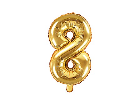 Baloane si accesorii - PD BALON FOLIE ALUMINIU Number "8", 35cm, gold FB10M-8-019