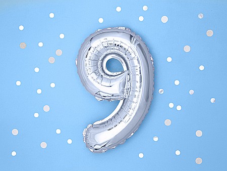 PD BALON FOLIE ALUMINIU Number "9", 35cm, silver FB10M-9-018 [2]