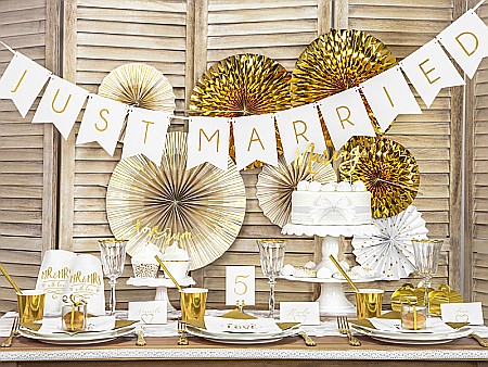 PD BANNER Just Married, 15 x 155cm white GRL68-008 [4]