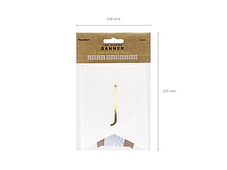 PD BANNER Just Married, 15 x 155cm white GRL68-008 [6]
