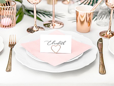 PD SUPORT NUMERE MASA, Place card holders Hearts, rose gold, 2.5 cm 10/SET PCH1-019R [5]