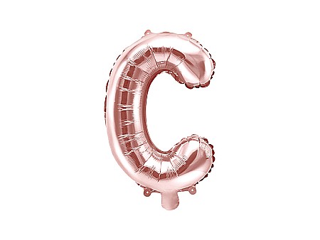 Baloane de Craciun si An Nou - PD BALON FOLIE ALUMINIU Letter "C", 35cm, rose gold FB2M-C-019R
