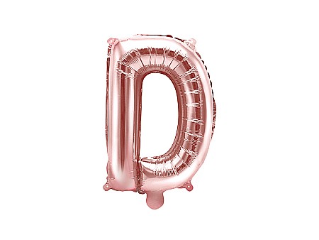 Baloane de Craciun si An Nou - PD BALON FOLIE ALUMINIU Letter "D", 35cm, rose gold FB2M-D-019R
