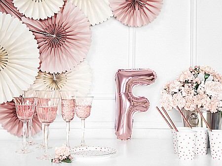 PD BALON FOLIE ALUMINIU Letter "F", 35cm, rose gold FB2M-F-019R [2]