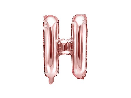 Baloane de Craciun si An Nou - PD BALON FOLIE ALUMINIU Letter "H", 35cm, rose gold FB2M-H-019R