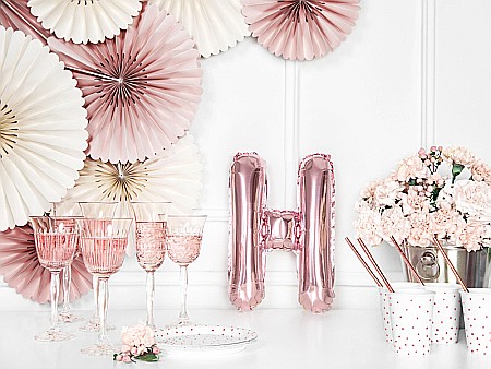PD BALON FOLIE ALUMINIU Letter "H", 35cm, rose gold FB2M-H-019R [2]