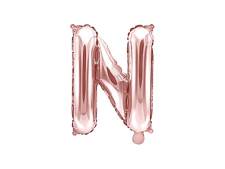 Baloane de Craciun si An Nou - PD BALON FOLIE ALUMINIU Letter "N", 35cm, rose gold FB2M-N-019R