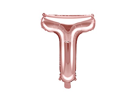 Baloane de Craciun si An Nou - PD BALON FOLIE ALUMINIU Letter "T", 35cm, rose gold FB2M-T-019R