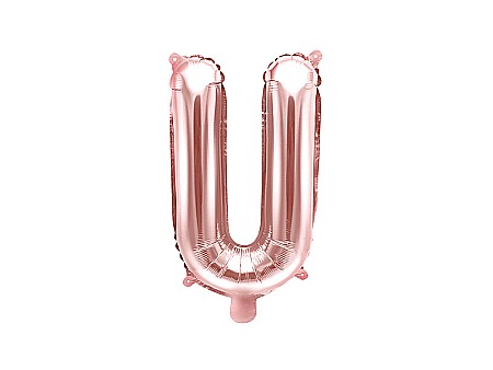 Baloane de Craciun si An Nou - PD BALON FOLIE ALUMINIU Letter "U", 35cm, rose gold FB2M-U-019R