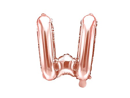 Baloane si accesorii - PD BALON FOLIE ALUMINIU Letter ''W'',35cm, rose gold FB2M-W-019R