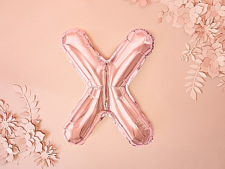Baloane de Craciun si An Nou - PD BALON FOLIE ALUMINIU Letter "X", 35cm, rose gold FB2M-X-019R