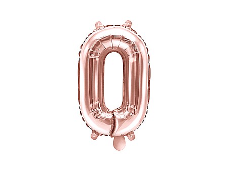 Baloane de Craciun si An Nou - PD BALON FOLIE ALUMINIU Number "0", 35cm, rose gold FB10M-0-019R