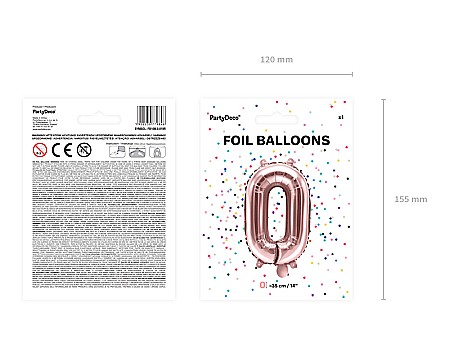 PD BALON FOLIE ALUMINIU Number "0", 35cm, rose gold FB10M-0-019R [6]