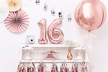 PD BALON FOLIE ALUMINIU Number "6", 35cm, rose gold FB10M-6-019R [1]