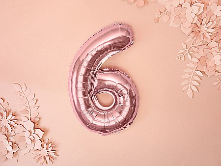 PD BALON FOLIE ALUMINIU Number "6", 35cm, rose gold FB10M-6-019R [6]