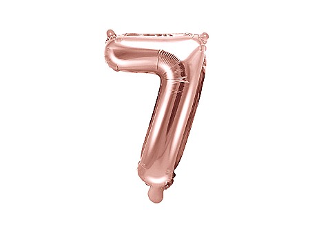 Materiale de Craciun si An Nou - PD BALON FOLIE ALUMINIU Number "7", 35cm, rose gold FB10M-7-019R