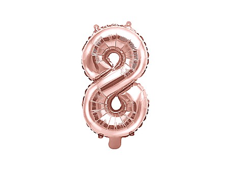 Baloane si accesorii - PD BALON FOLIE ALUMINIU Number "8", 35cm, rose gold FB10M-8-019R