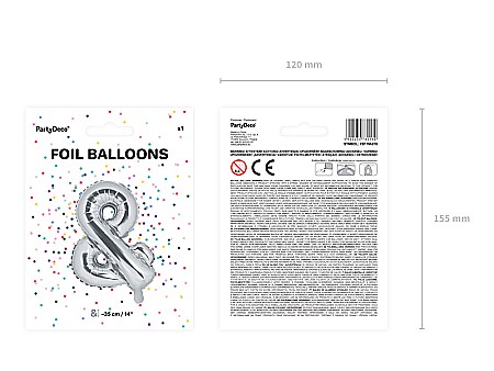 PD BALON FOLIE ALUMINIU &, 35cm, silver FB11M-018 [2]