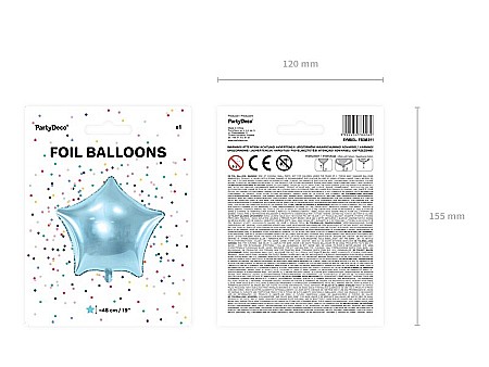 PD BALON FOLIE ALUMINIU Star, 48cm, sky-blue FB3M-011 [2]