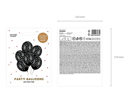 PD BALOANE Balloons 30cm, Bats, Pastel Black 6/set SB14P-292-010-6 [2]
