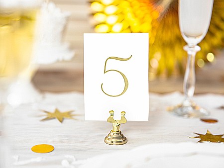 PD SUPORT NUMERE MASA, Place card holder, gold, 4cm PCH2-4-019 [3]