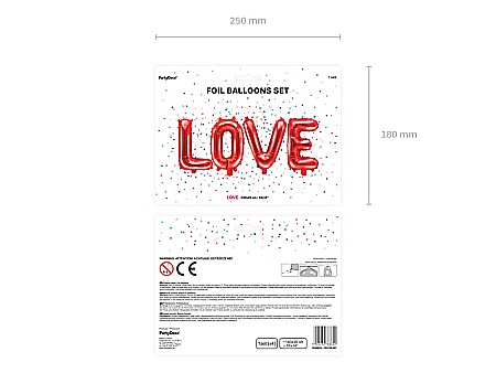 PD BALON FOLIE ALUMINIU Love, 140x35cm, red FB17M-007 [3]