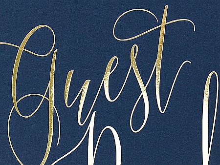 PD CARTE DE OASPETI 20*24.5CM 22F NAVY BLUE CU INSCRIPTIE AURIE KWAP58-074 [2]