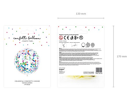 PD BALON Confetti balloon - circles, 1m, mix BK36-1-000 [2]