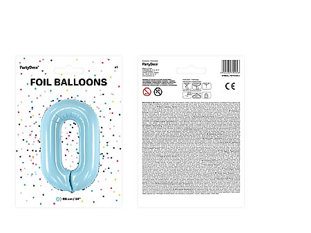 PD BALON FOLIE ALUMINIU Number "0", 86cm, light blue FB1P-0-001J [2]