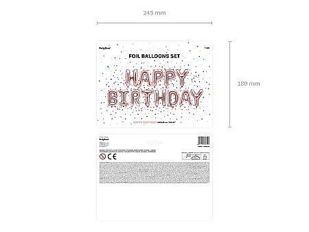 PD BALON FOLIE ALUMINIU Happy Birthday, 340x35cm, rose gold FB6M-019R [2]