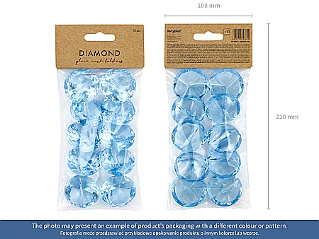 PD SUPORT NUMERE MASA, Diamond place card holder, colourless, 40mm 10/SET SDW40-099 [3]