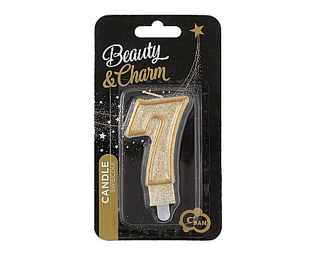 GOD LUMANARI TORT Number 7, gold outline, 6.5cm PF-SCZK7 [2]