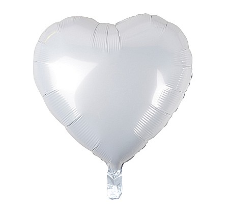 ARTICOLE PARTY - GOD BALON FOLIE ALUMINIU Heart, white, 46cm HS-S18BL