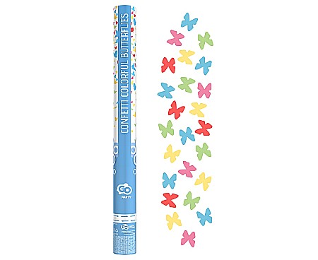 ARTICOLE PARTY - GOD CONFETTI Confetti cannon Colourful Butterfly, 60cm JC-KPKMO60